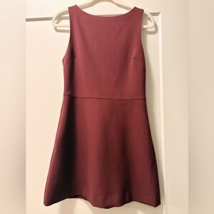 Aritzia Babaton Burgundy Sleeveless Mini Dress